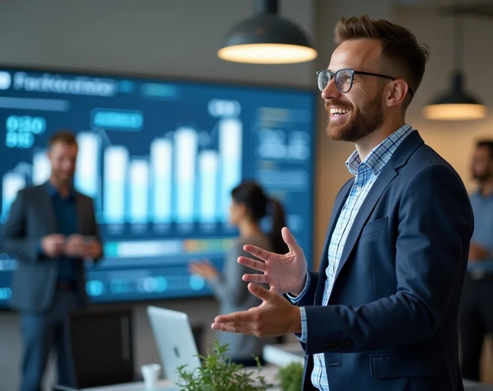 Consultant discussing revenue optimization