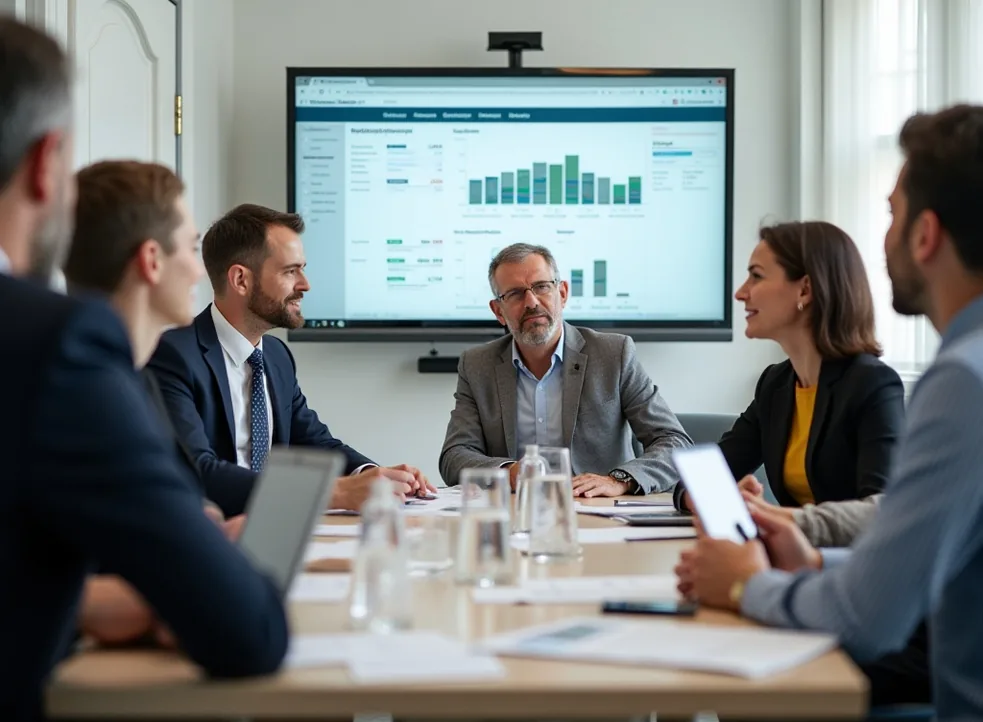 Financial planning meeting for pricing